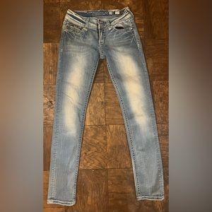 Miss me Rare embellished zipper jeans SZ 28